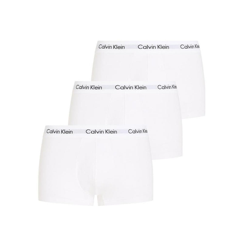 Calvin Klein Men's 3Pack LowRise Cotton Stretch Boxer Trunks, White