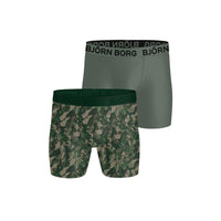 Bjorn Borg 2-Pack Sports Microfibre Boxer Briefs, Khaki/Camo