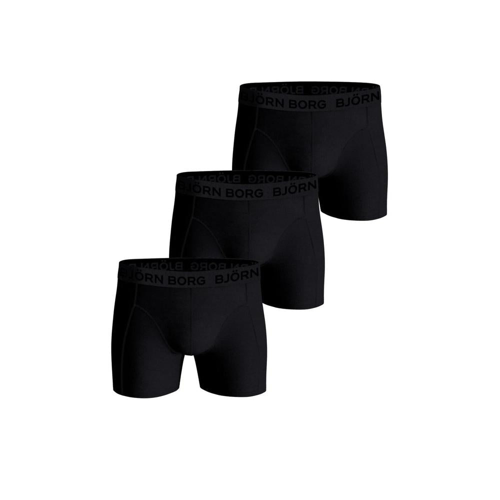 Bjorn Borg 3-Pack Cotton Stretch Boxer Briefs, Black