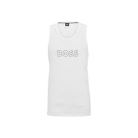 Boss Straight Cut Beach Tank Top, White