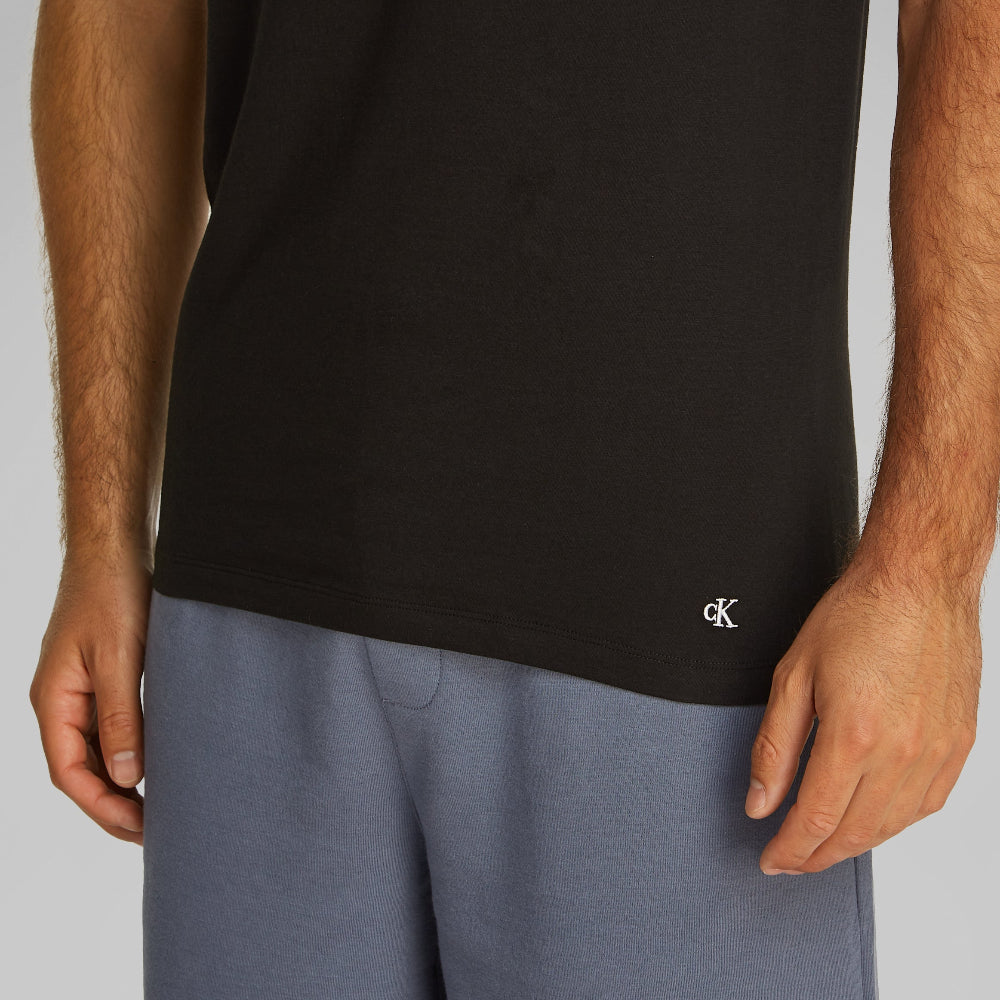 3-Pack Crew Neck T-Shirts, Black/White/Grey Heather