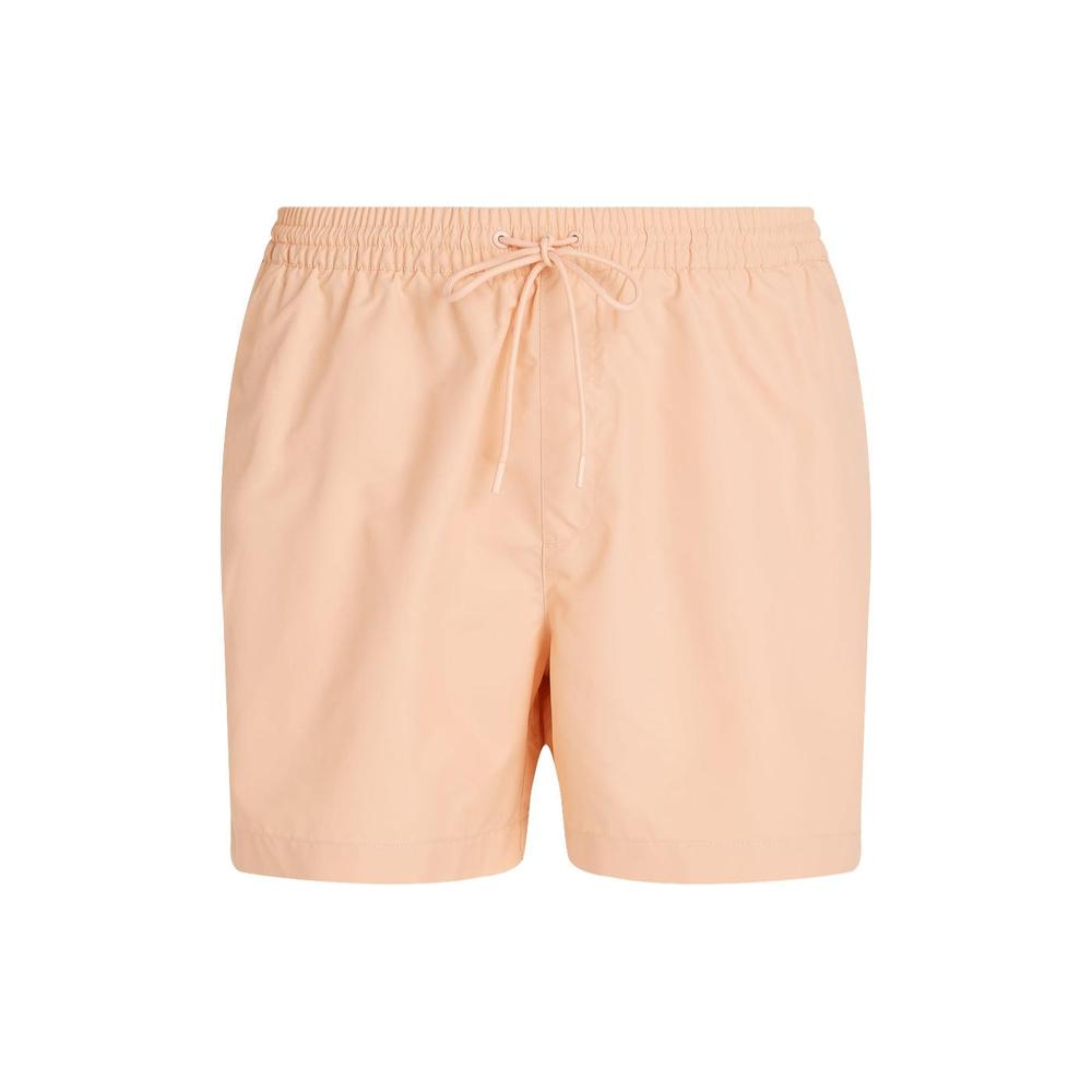 Medium Drawstring Solid Swim Shorts, Light Cantaloupe