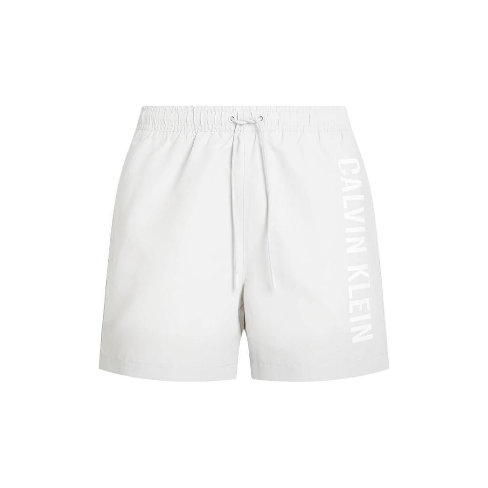 ck mens Medium Drawstring Side Logo Swim Shorts, Light Cast