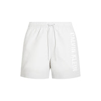 ck mens Medium Drawstring Side Logo Swim Shorts, Light Cast