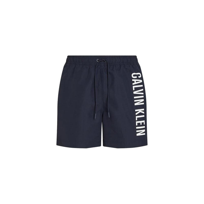 Calvin Klein Medium Drawstring Side Logo Swim Shorts, Dark Sapphire