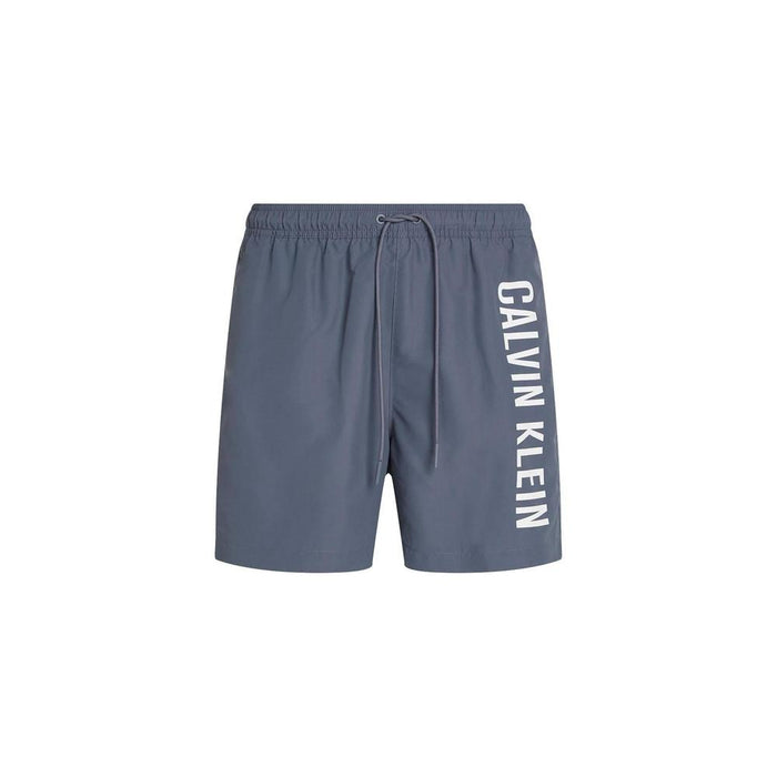 Mens calvin klein Medium Drawstring Side Logo Swim Shorts, Grisaille
