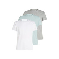 Calvin Klein 3-Pack T-Shirts, White/ Grey Heather / Sterling Blue