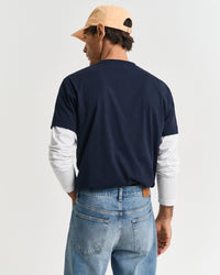 GANT Graphic T-Shirt in Evening Blue