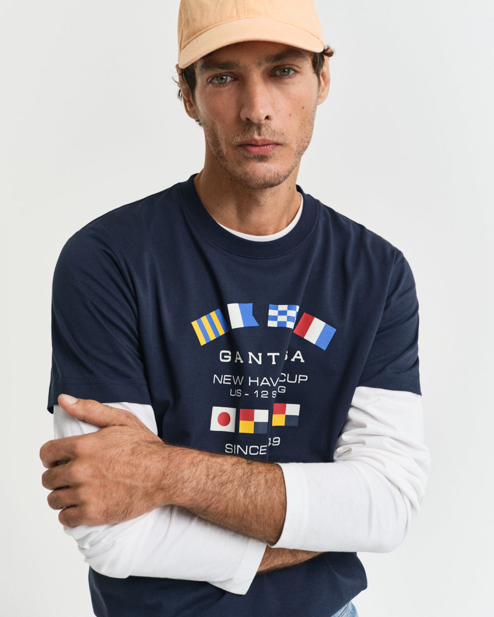 GANT Graphic T-Shirt in Evening Blue