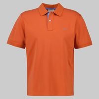 GANT Regular Contrast Pique Polo Shirt, Deep Orange