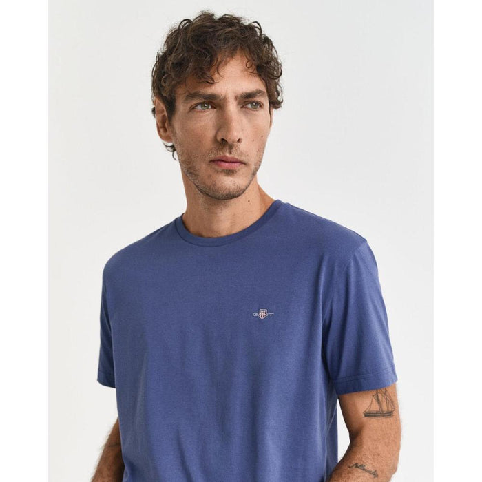 GANT Regular Shield T-Shirt, Dusty Navy