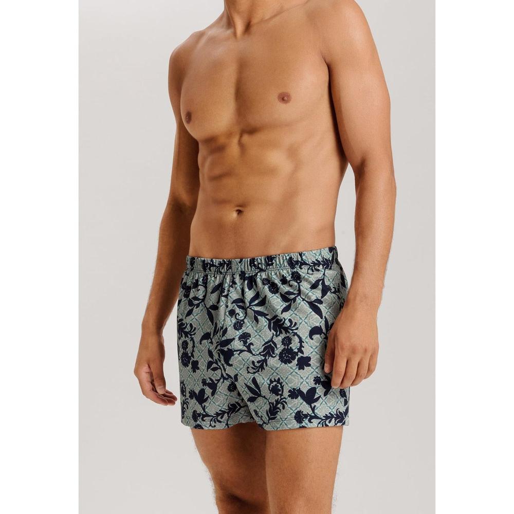 HANRO Cotton Sporty Boxer Shorts, Moonshine Tiles.