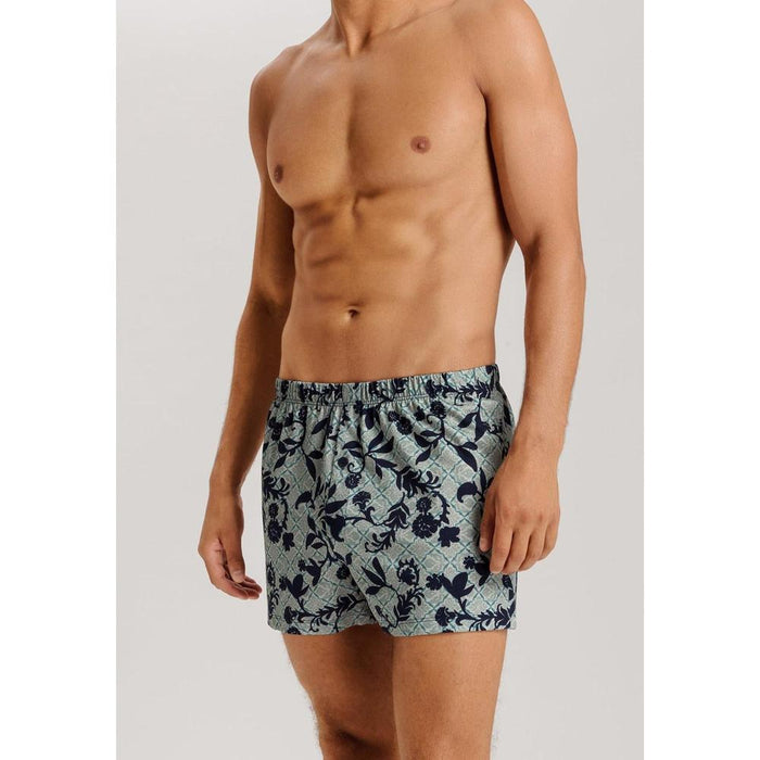 HANRO Cotton Sporty Boxer Shorts, Moonshine Tiles.