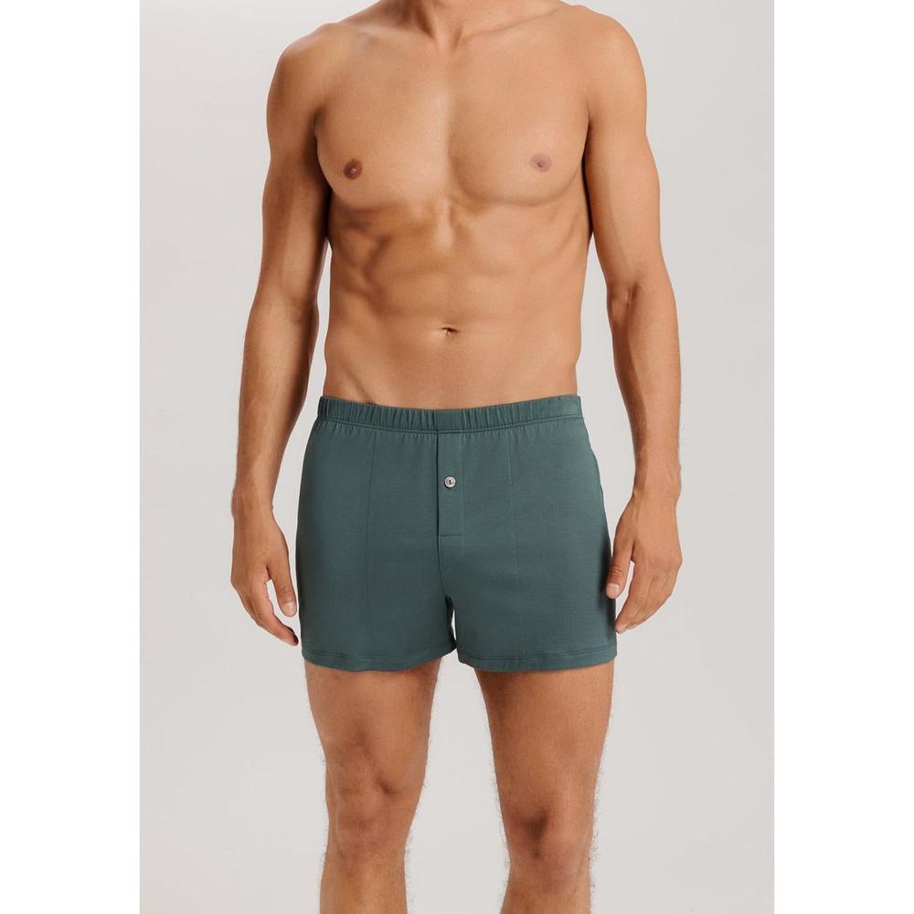 HANRO Cotton Sporty Boxer Shorts, Herbal Tea. 