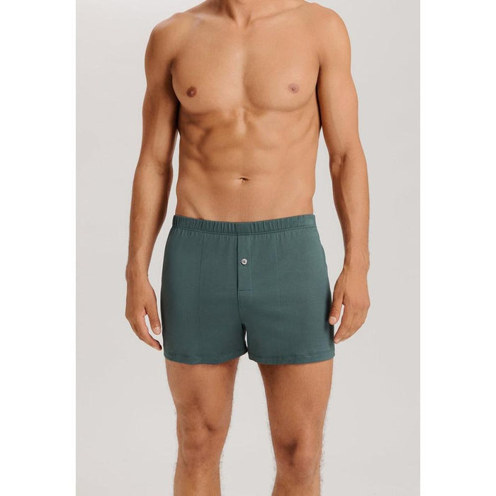 HANRO Cotton Sporty Boxer Shorts, Herbal Tea. 