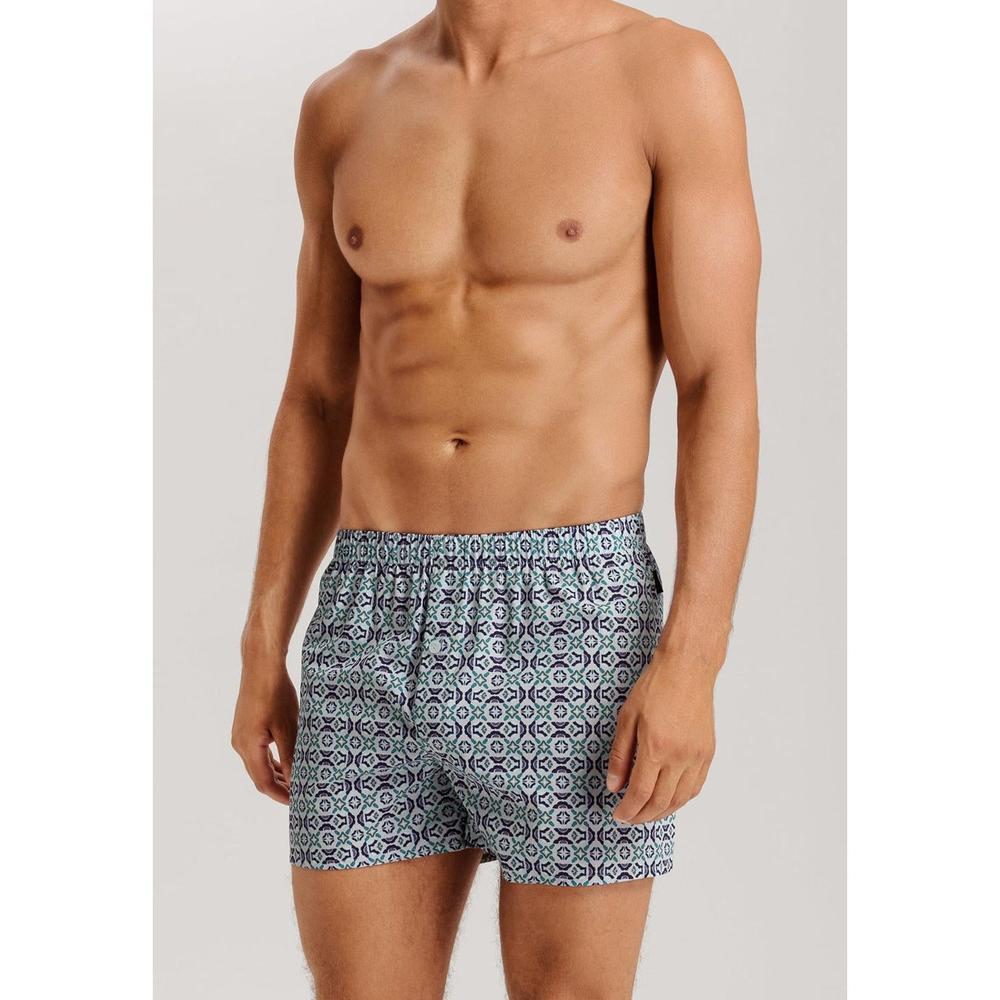HANRO Fancy Woven Boxer Shorts, Tinted Mosaic.