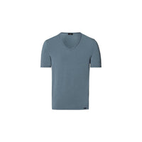 HANRO Natural Function V-Neck T-Shirt, Black Clay