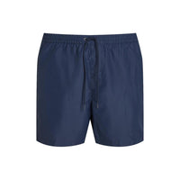 calvin klein mens Medium Leg Length Drawstring Solid Swim Shorts, Dark Sapphire