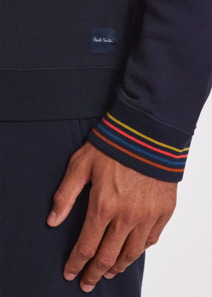 Men's Top Long Sleeve Artist Rib, Navy Blue