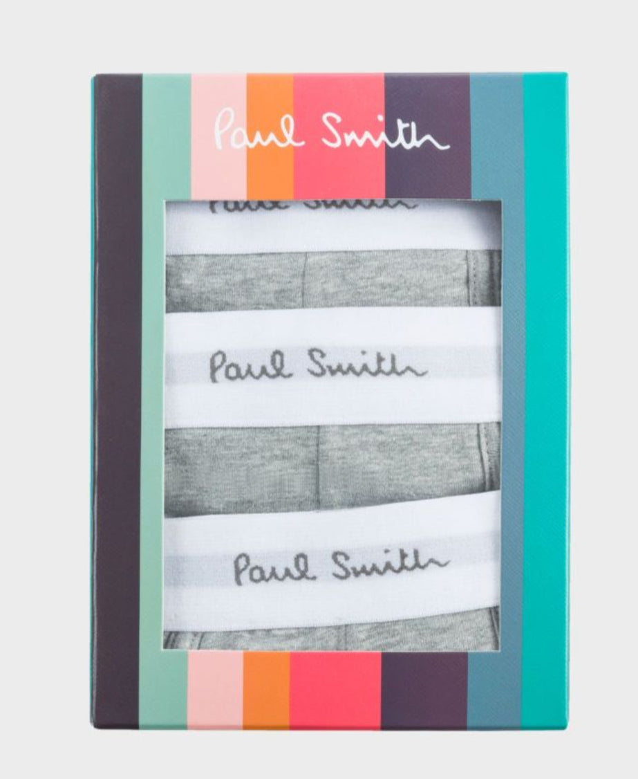 Paul Smith 3-Pack Classic Boxer Trunks, Grey