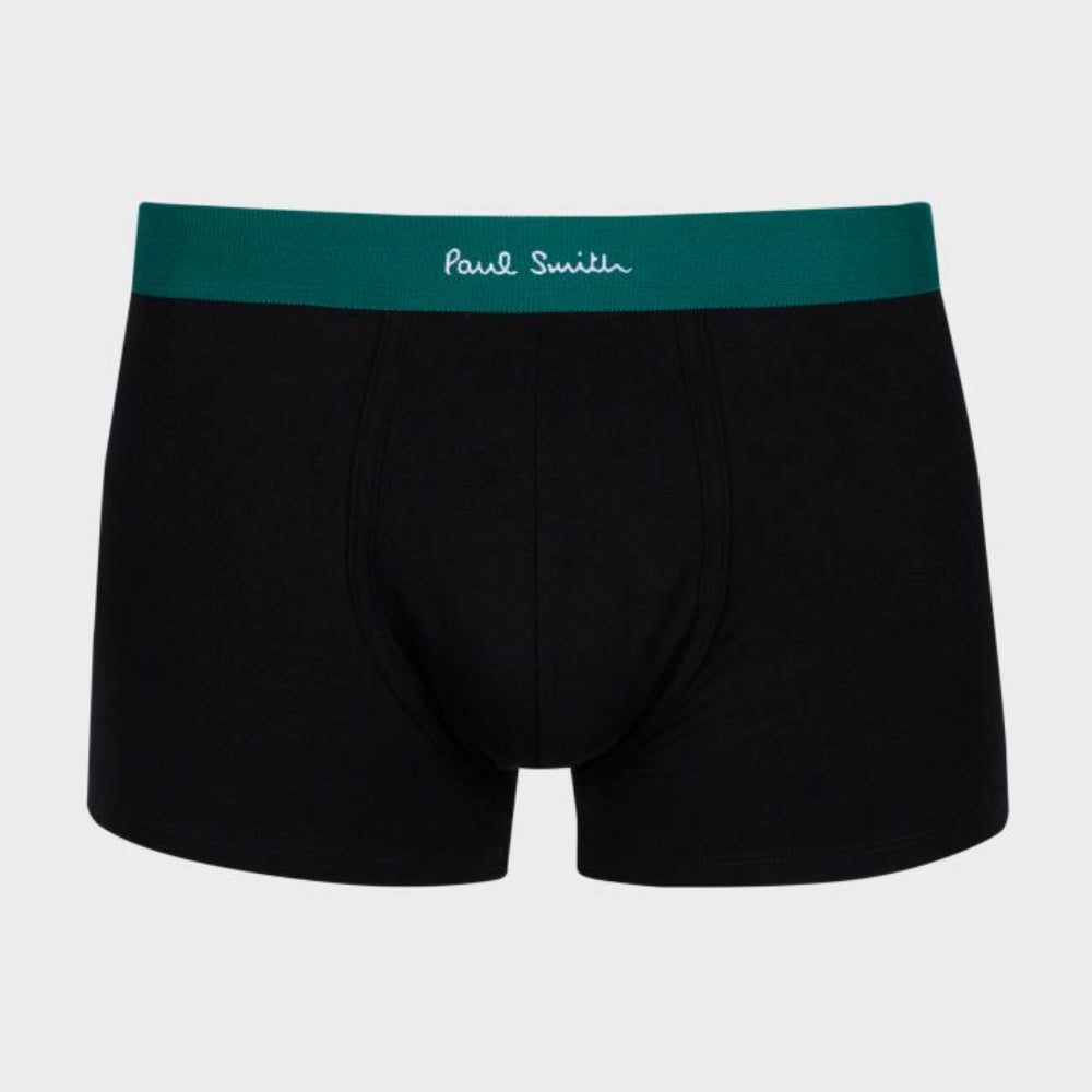 Paul Smith 3-Pack Boxer Trunks with Mixed Waistband, Black 2716