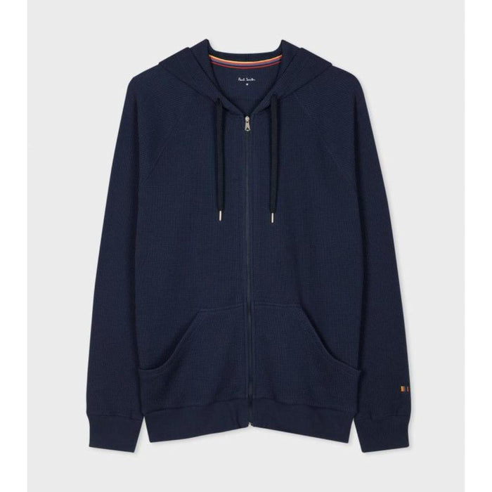 Paul Smith Full Zip Waffle Hoodie, Blue