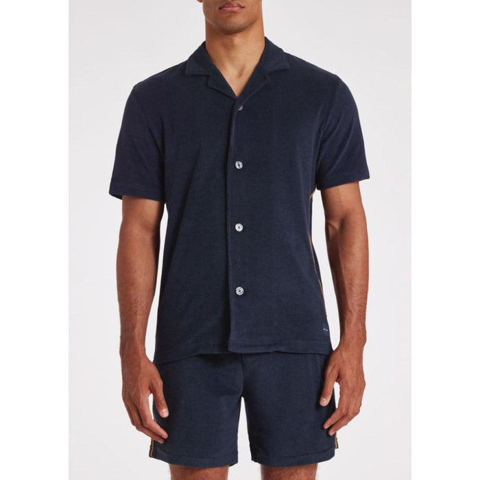 Paul Smith Towel Stripe Short Sleeve Shirt, Blue