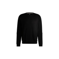 Regular-fit sweatshirt in cotton terry, Black