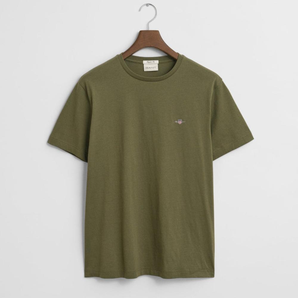 GANT Regular Shield T-Shirt, Moss Green