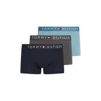 TH Tommy Hilfiger 3-Pack Boxer Trunks, Blue/Dark Ash/Desert Sky.