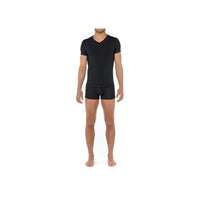 HOM-Tencel Soft V-Neck T-Shirt, Black-UNDERU