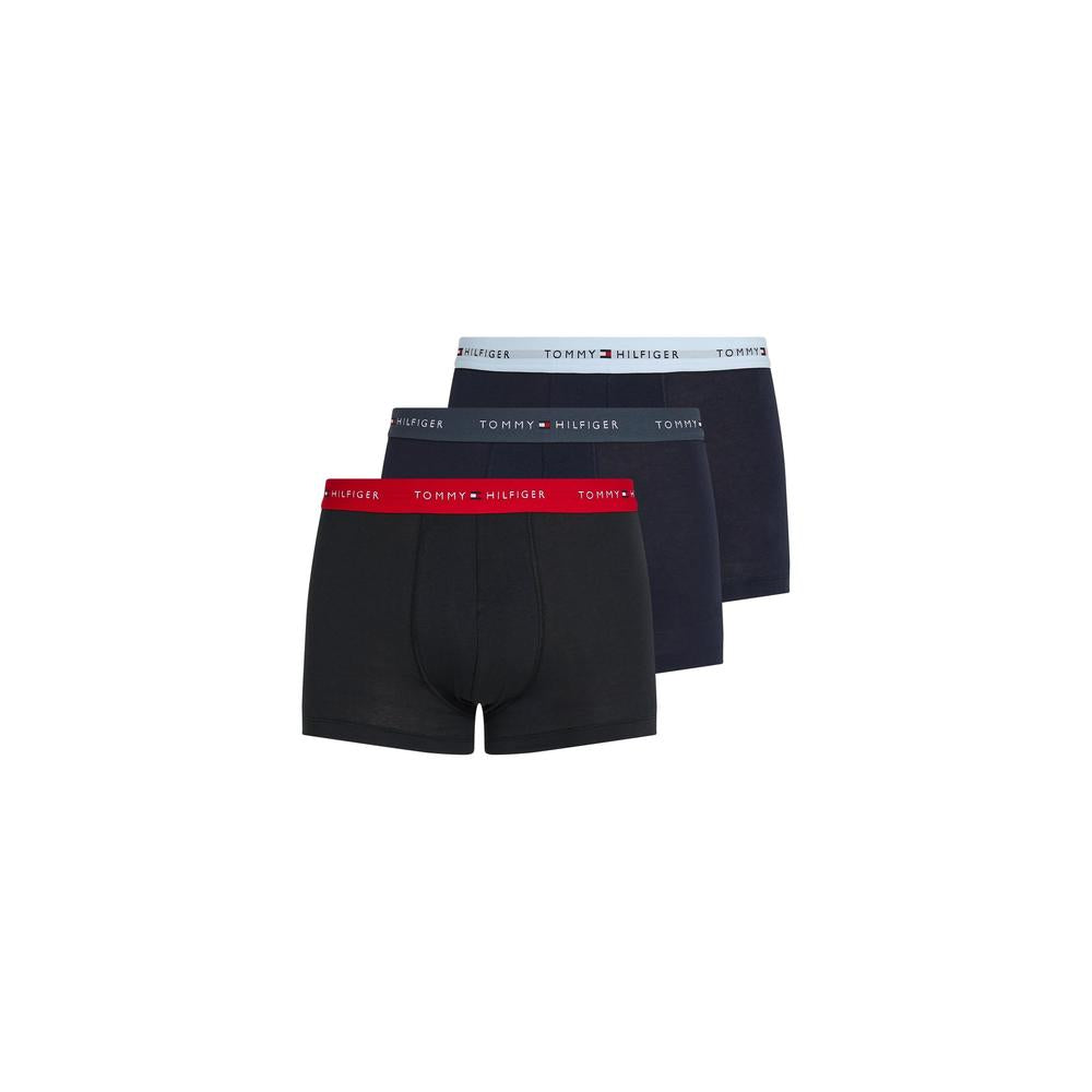 Tommy Hilfiger 3-Pack Signature Cotton Coloured Band Boxer Trunks, Navy