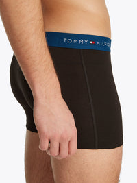 Tommy Hilfiger 3-Pack Boxer Trunks, Black/Blue/Primary Green/Deep Indigo