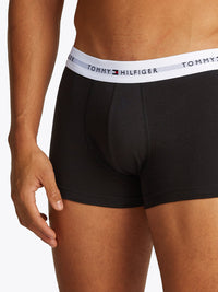 Tommy Hilfiger 3-Pack Boxer Trunks, Black/White