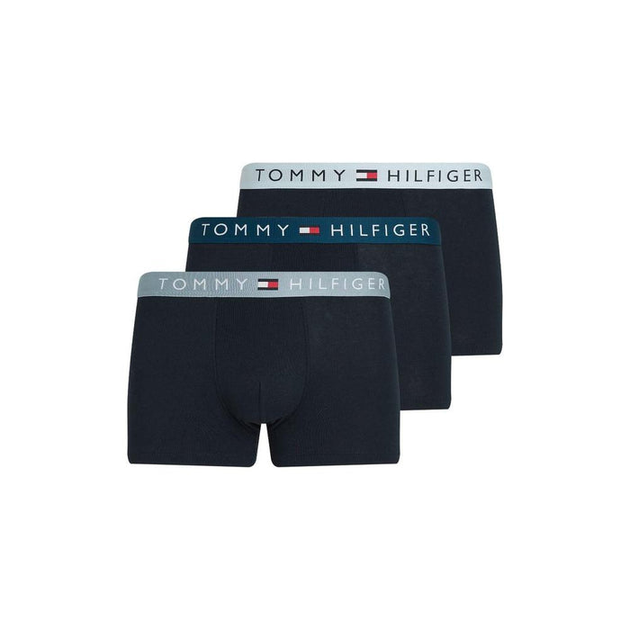Tommy Hilfiger 3-Pack Boxer Trunks, Deep Indigo/Blue/Blue Heather
