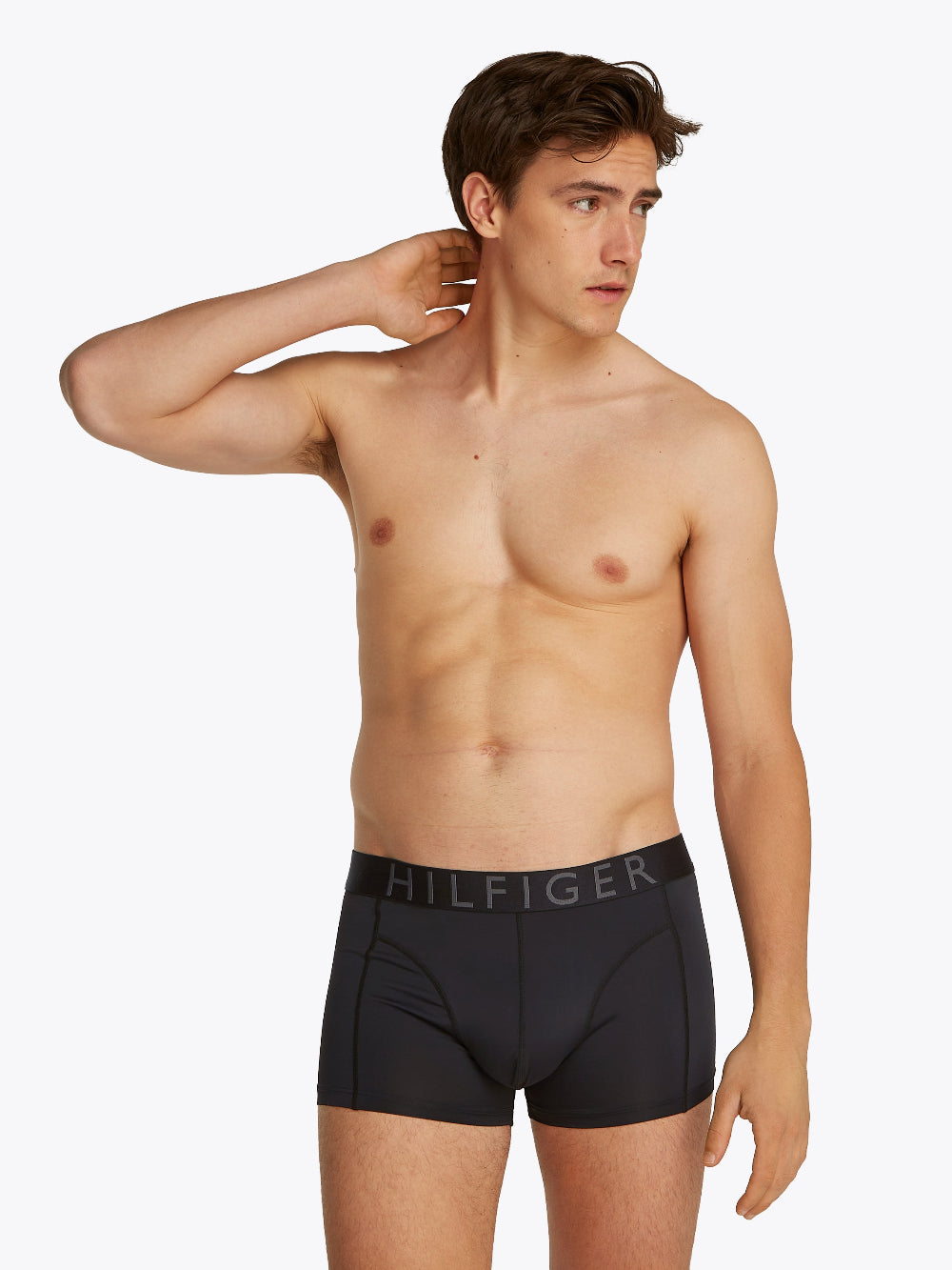 Tommy Hilfiger 3-Pack Tonal Large Logo Boxer Trunks, Black