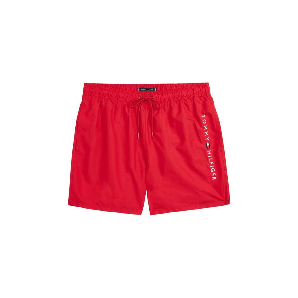 Tommy Hilfiger Medium Drawstring Swim Shorts, Medium Red