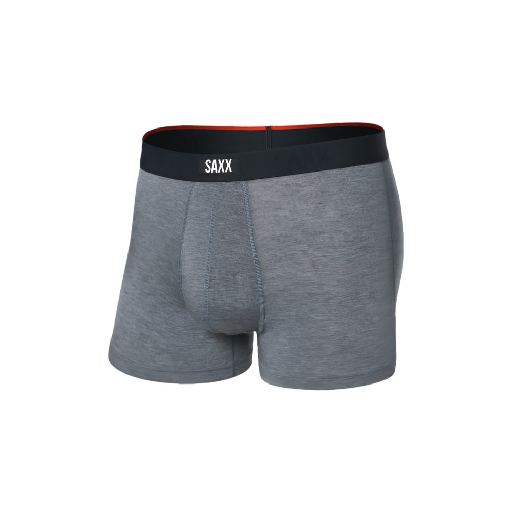 SAXX Men's Vibe Xtra Super Soft Boxer Trunks, Dark Grey Heather
