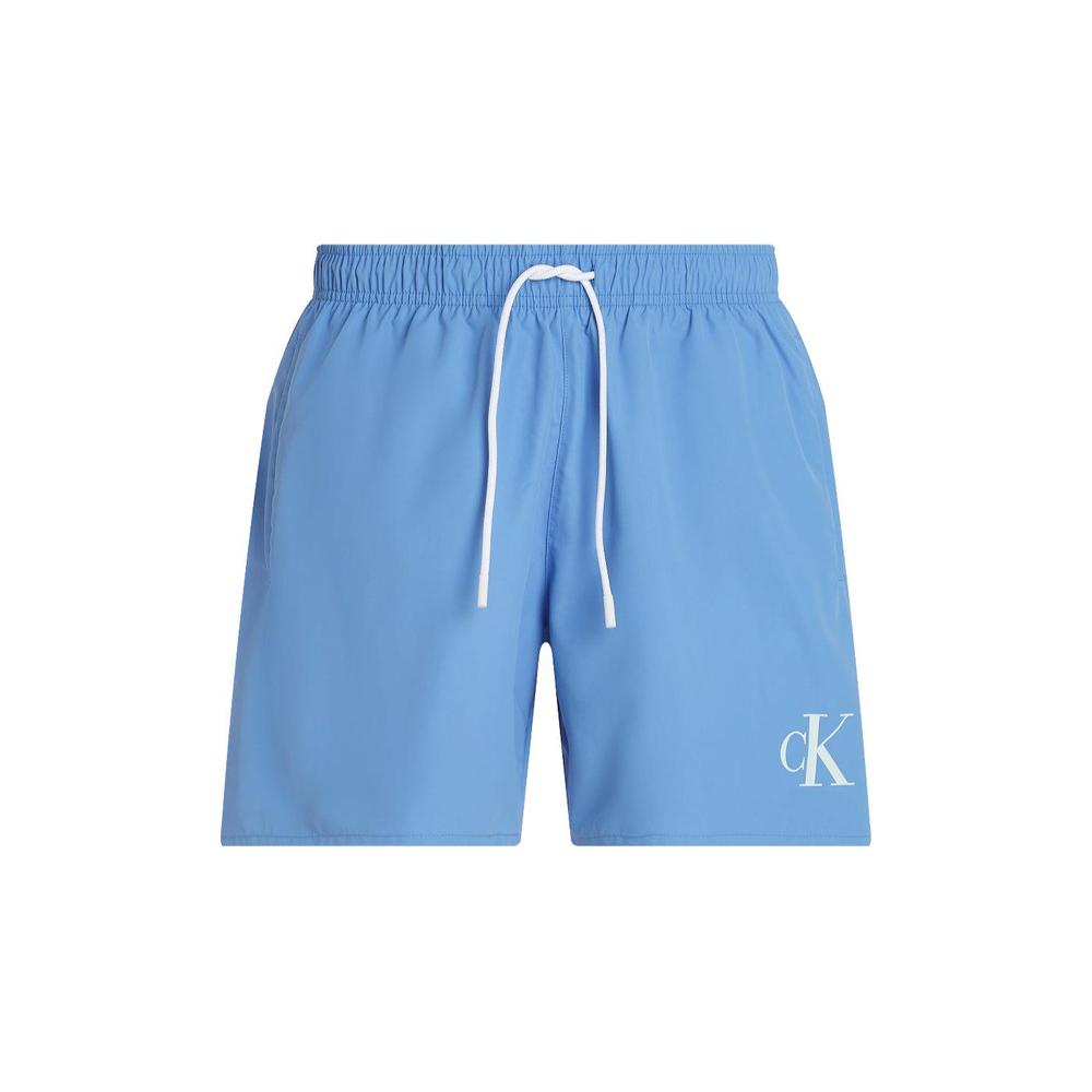 ck mens Medium Drawstring CK Logo Swim Shorts, Glacier