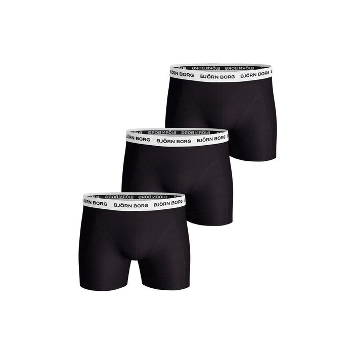 Bjorn Borg 3-Pack Cotton Stretch Boxer Briefs, Black/White