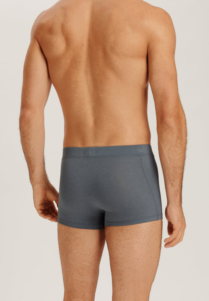 mens HANRO Natural Function Boxer Trunks, Black Clay