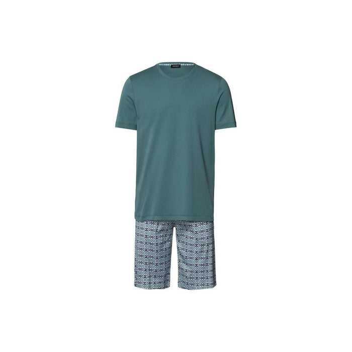 mens HANRO Night & Day Interlock Loungewear Set, Tinted Mosaic