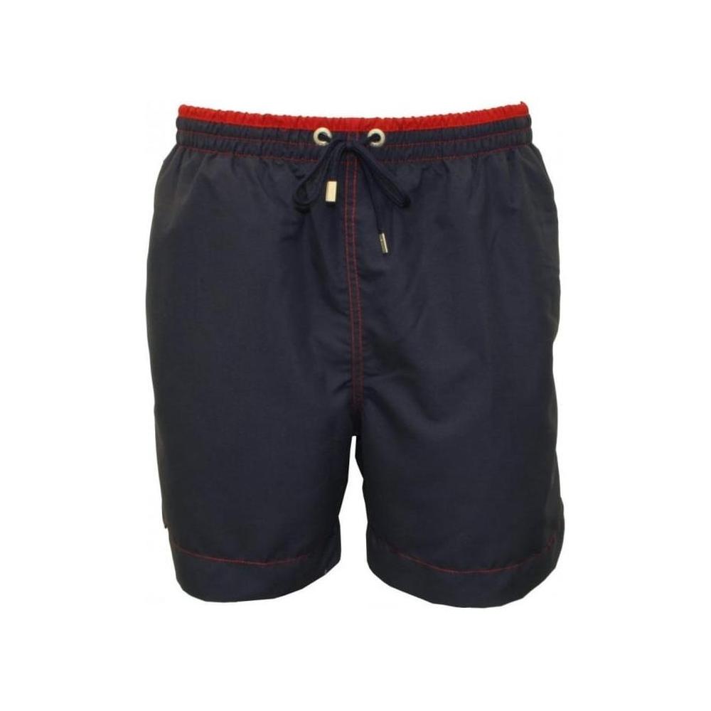 Contrast Waistband Swim Shorts, Navy/Red-Jockey-UNDERU