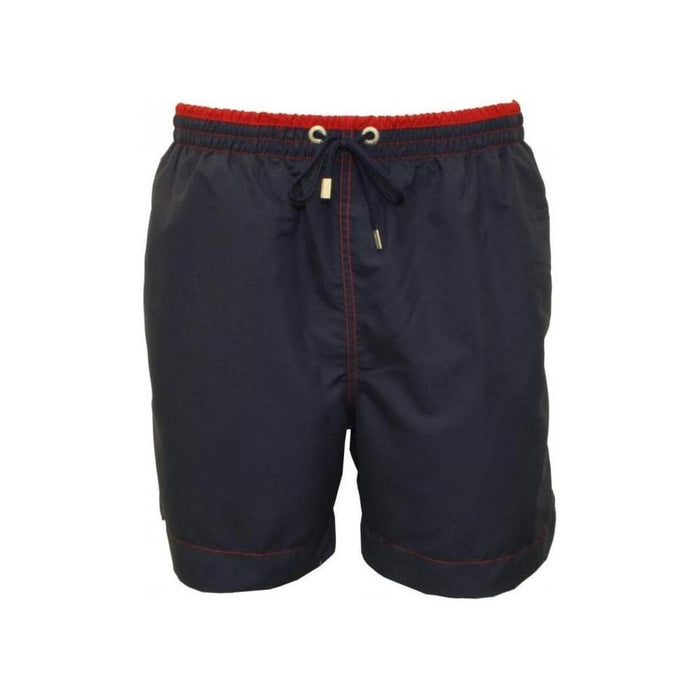 Contrast Waistband Swim Shorts, Navy/Red-Jockey-UNDERU