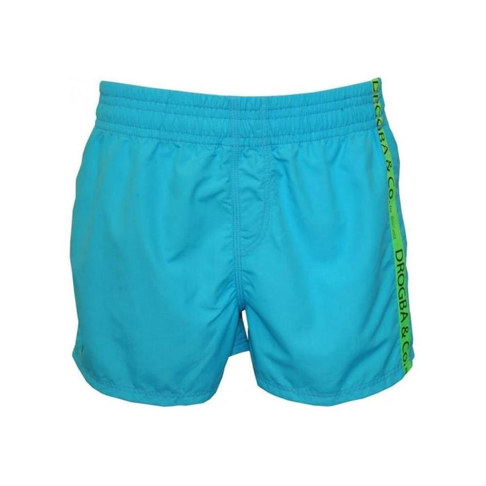 Beach Boxer Swim Shorts, Turquoise-Drogba & Co. by HOM-UNDERU