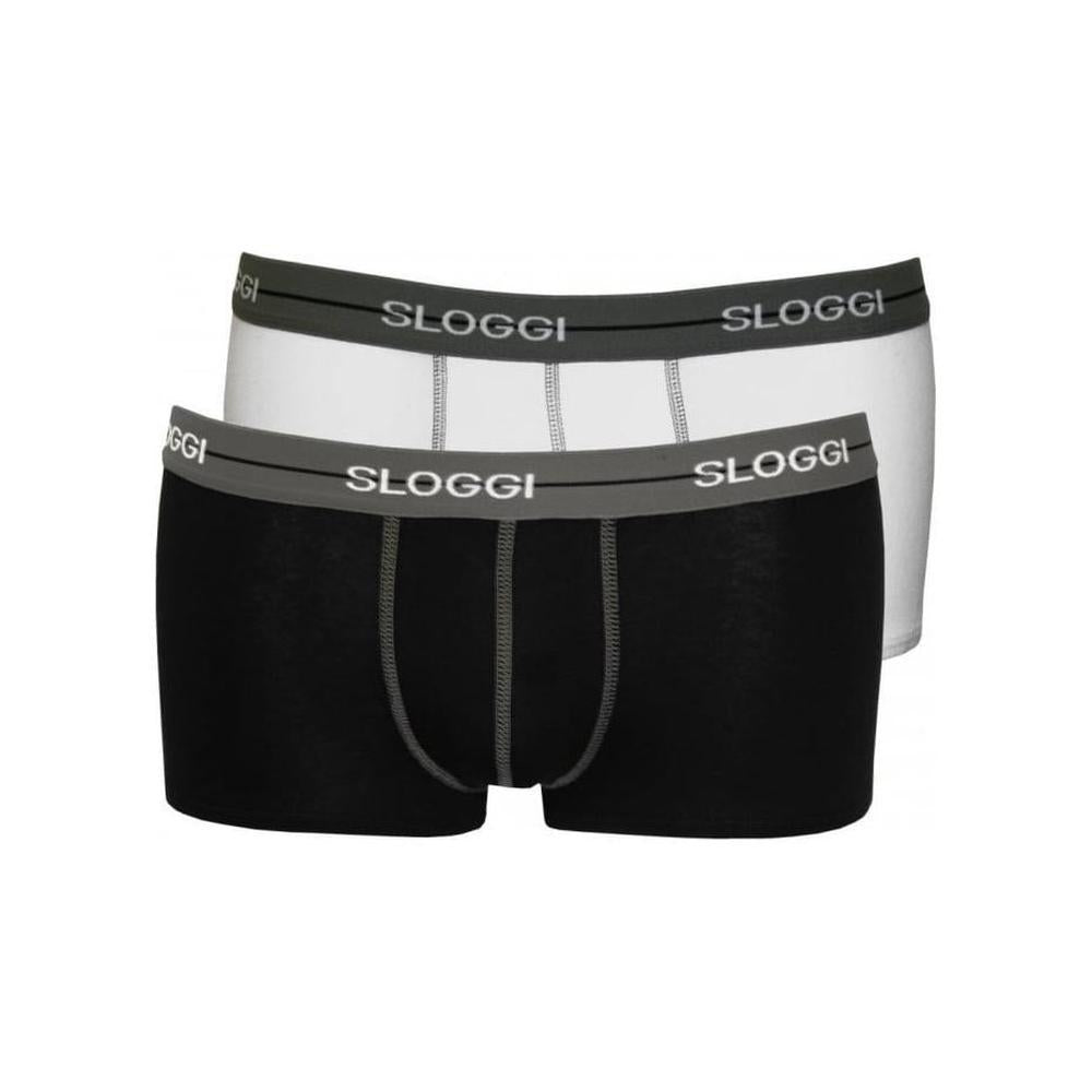 2-Pack Start Hipster Boxer Trunks, Black/White-Sloggi-UNDERU