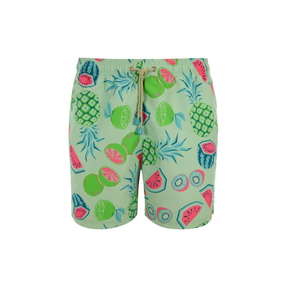 Tuckernuck Mid-Length Fun Fruits Swim Shorts, Blue/Multi-Oiler & Boiler-UNDERU
