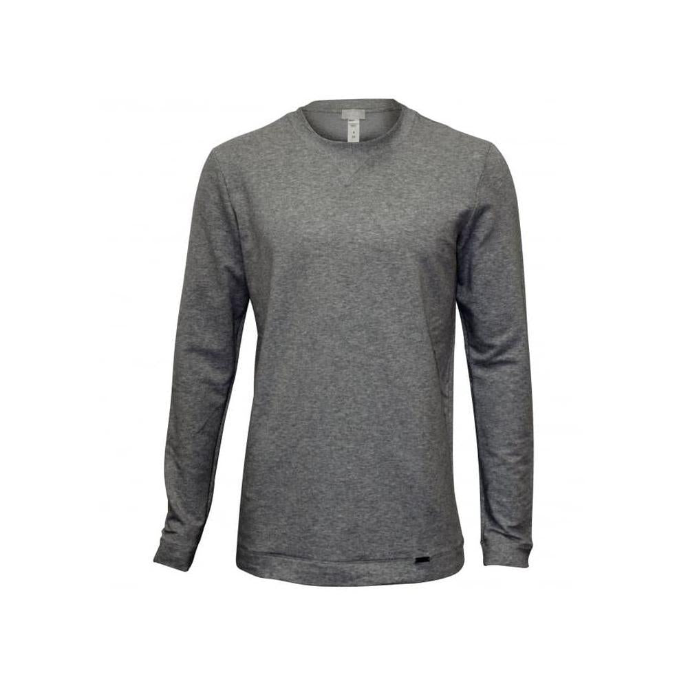 Living Sweatshirt, Grey Melange-Hanro-UNDERU