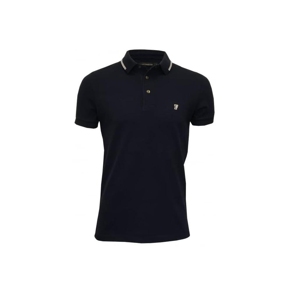 Tipped Pique Polo Shirt, Navy-French Connection-UNDERU