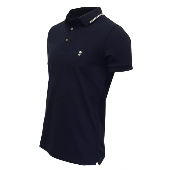 Tipped Pique Polo Shirt, Navy-French Connection-UNDERU